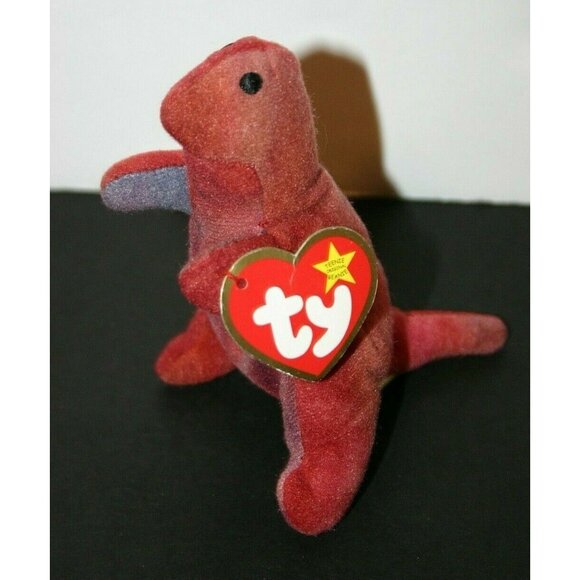 TY Beanie Baby Rex T Rex Dinosaur 1995 Mcdonalds red 4086 teenie - Picture 1 of 9